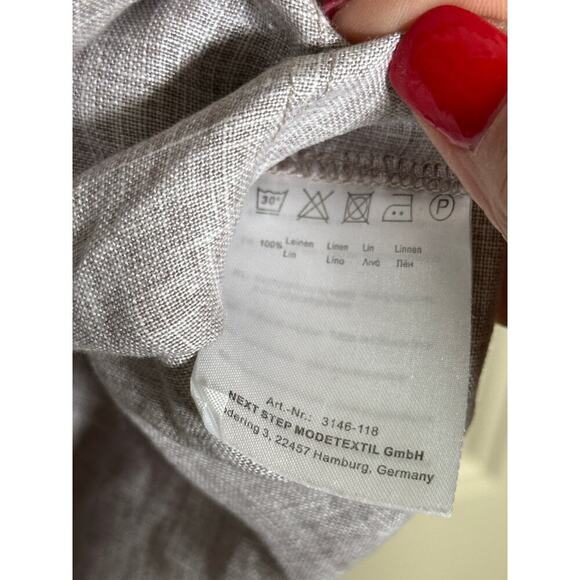 Vicci Brown Short Sleeves Linen Shirt Dress Size 38 - Picture 3 of 7